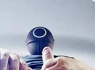 Blond Man With Average Cock Strips In Car