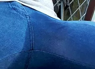 Wife wears her favorite pair of jeans