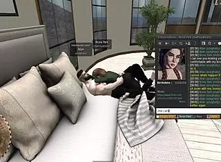 nerd girl walking on second life