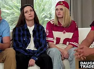 stepdaughters caught experimenting leads to family orgy swap