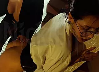 Submissive intern got spanked and fingered hard