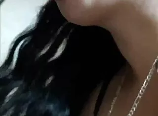 teen gf in lingerie caresses me and sucks my cock with her rich tongue