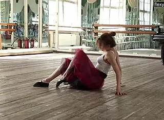 alla zadornaja shows off her flexible moves