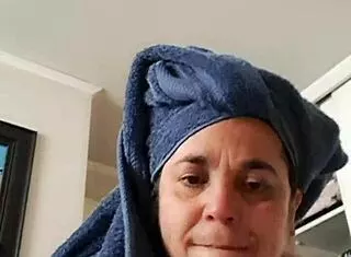 milf gives blowjob and takes facial cum