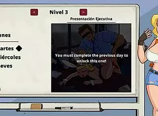 This presentation in front of my bosses ended in an intense orgy barely workout 2