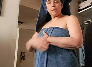 milf gives blowjob and takes facial cum