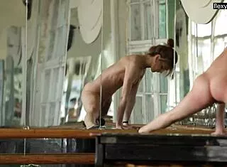 alla zadornaja shows off her flexible moves