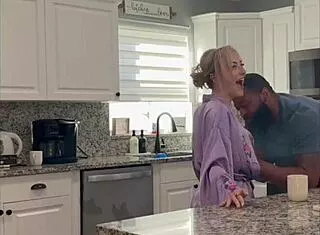 blonde hotwife cucks husband and takes creampie bbc 😩