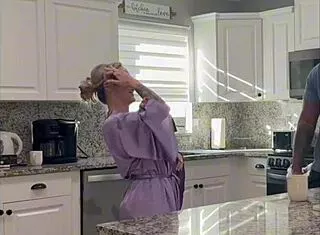 blonde hotwife cucks husband and takes creampie bbc 😩
