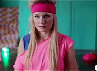 petite blonde dominated by fitness babes 😏