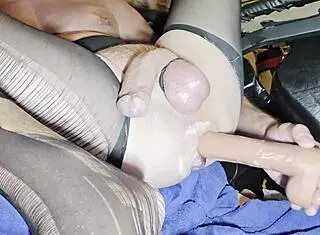 Close Up View Of Soloboy Having Multiple Anal Orgasms Playing With His Dildo