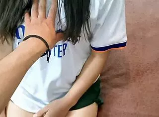 Asian Housewife Bent Over For Creampie