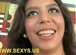 Skinny Latina's First Casting Facial