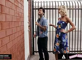 jewelz blu hot fire dancer gets destroyed by bartender's huge dick in doggystyle at tiki bar