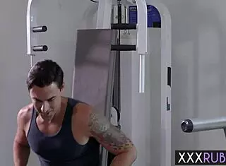 I massage his big hard cock passionately