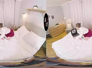 Virtual Taboo: Shaved Blonde in POV Handjob and Blowjob with Slut