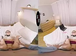 Virtual Taboo: Shaved Blonde in POV Handjob and Blowjob with Slut