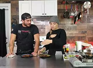 Let's discuss orgasms in a kitchen setting