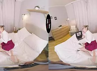 Virtual Taboo: Shaved Blonde in POV Handjob and Blowjob with Slut