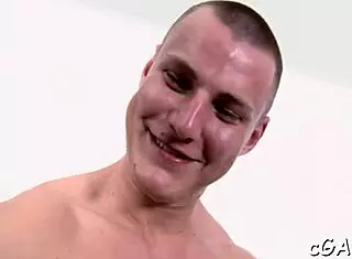 guy gets his ass drilled hard in gay porn scene