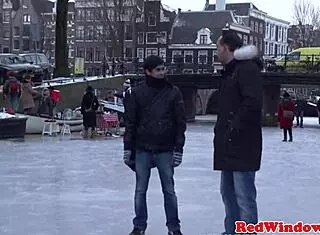 dutch escort gets cummed on in holland