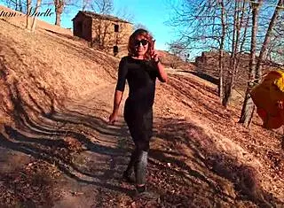 A blonde sporty slut strips naked in nature, giving jerk off instructions that lead to mind-blowing orgasms.