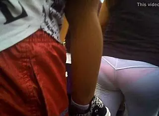 See through white outfit in crossdressing fun 😊