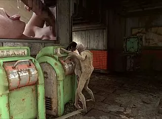 In the rubble of the subway, a brunette gets assfucked by a monster in hentai style