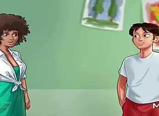 The art teacher says, 'I want that big cock now!' in episode 77