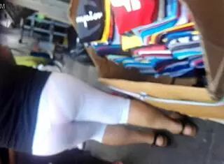 See through white outfit in crossdressing fun 😊