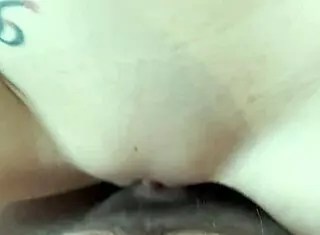 Wife masturbates in bathroom before intense facial fuck
