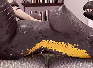 furry lizard is fucking a human missionary style 🦎