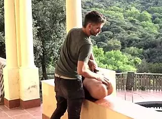 beautiful couple's steamy outdoor romp