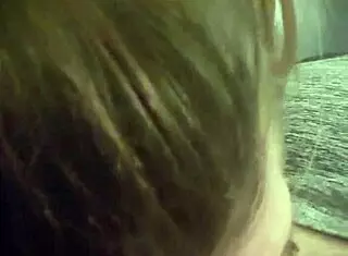 Amateur milf deepthroats and swallows cock in horny blowjob session.