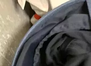 During the panty raid. He unleashed a massive cumshot all over her hot panties.