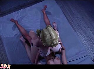 Futanari babe længes efter saftig footjob fra blondine i fantasy!