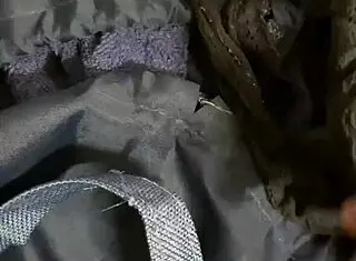 During the panty raid. He unleashed a massive cumshot all over her hot panties.