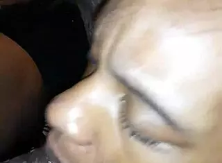 Her throat trained for deep sloppy cock action