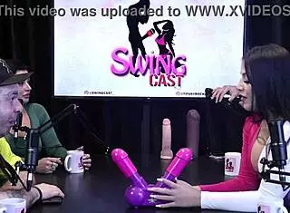 Wow, she flashed her tits after losing the jerk-off game!