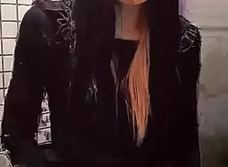 Beautiful crossdressing ladyboy masturbates in Japanese public toilet