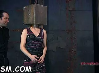 Rough bdsm blowjob with toys.