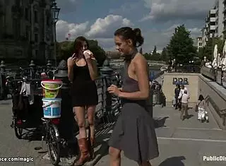 Bound German Babe Gets Fucked Outdoors With Domination