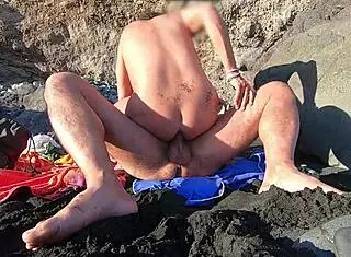 fucking hard on gomera beach with cum and cock everywhere!