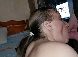 Watch mari latexa give long blowjob in black nylon lingerie?