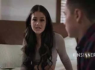 Teen babe confesses taboo desire to stepbrother in forbidden encounter