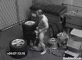 Brunette Couple's Intense Blowjob And Hardcore Doggystyle Fucking In Garage