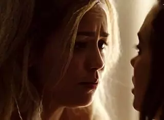 Two Scared Chicks Choose Fucking Over Horror Movie With Lesbian Oral And Natural Tits