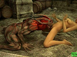 Elbasztam és mondtam titkok a kriptában 3D hentai