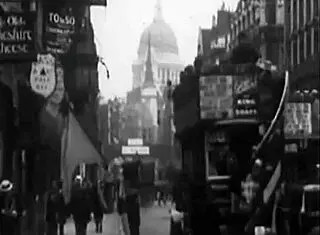 Vintage british retro in roaring twenties london shadows