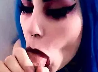 i watch my goth wife finger herself and give bj compilation